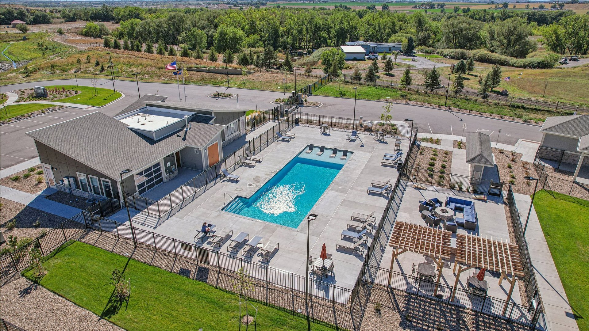 Sandstone Ranch Pool Aerial