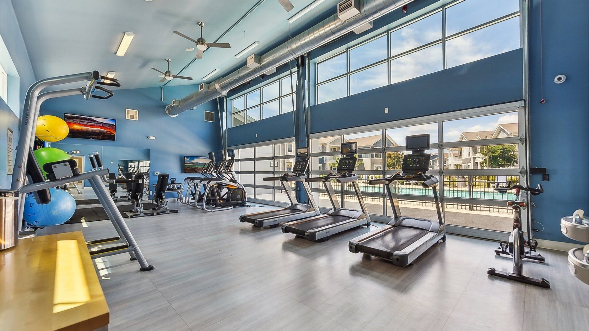 State of the art fitness center at Springs at Lakeline Apartments in Austin, TX