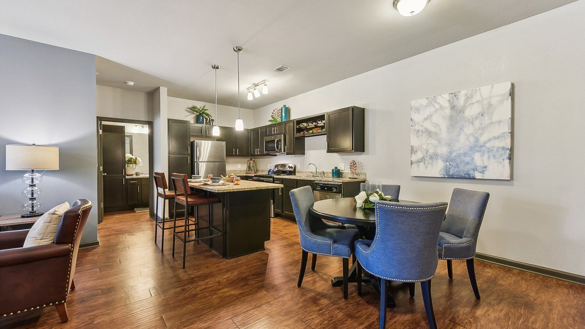 Chef inspired kitchens at Springs at Lakeline Apartments in Austin, TX